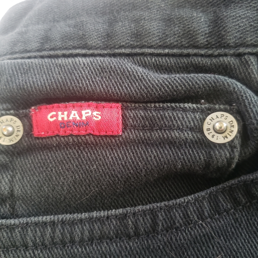 Vtg Chaps black denim jeans sz 8 - Picture 7 of 8